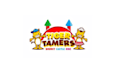 create a fun tiger like theme logo for bouncy castle hire