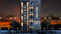 design modern house exterior and 3d rendering house