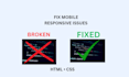 fix mobile responsive issues