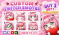 draw twitch emotes, chibi emotes, animated emotes, vtuber for stream