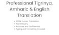 translate tigrinya amharic and english documents