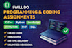 do coding assignments in c python javascript sql