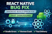 fix react native android build errors and apk issues