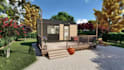 design 3d tiny house design, container house, modular micro , backyard cottage