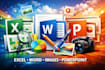 do accurate excel data entry, word, create power point slide