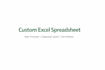 custom excel spreadsheet with basic formulas