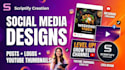 create eye catching social media designs and thumbnails
