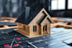 design real estate, roofing, construction logo