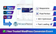 convert figma, PSD, xd to responsive wordpress website
