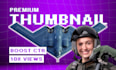 design premium youtube thumbnails optimized for CTR