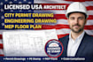 do architectural drawing, USA city permit, licensed pe stamp for chicago
