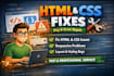 fix layout or responsive issues in your website