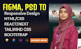 convert figma, psd to responsive html, react, tailwindcss
