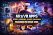 ar app, VR app, webar, camera app, ar game, lidar scanner tailored to your idea
