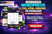 fix wordpress issues, fix wordpress website