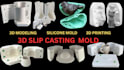 design 3d silicone molds, slip casting models  injection mold stl files