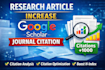 write and publish article increase google scholar citation