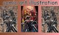do comic book illustration, comic graphic novel comic strip comic artist comics