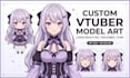 draw cute vtuber model live2d pngtuber chibi art giftuber streaming for rigging