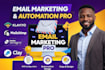 do cold email campaign setup with klaviyo and mailchimp email automation