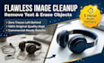 perfectly clean images, remove text, and erase unwanted objects