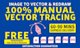 vector, redraw, trace, recreate your logo and image