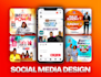 design monthly social media post design for brands, churches