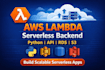 build AWS serverless backend with lambda, API gateway, python, s3 and rds