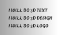 do 3d design 3d text 3d logo