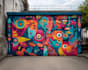 create a professional custom graffiti mural art design