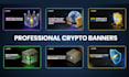 design professional modern crypto banners