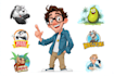 design a cartoon logo character