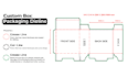 custom box packaging dieline, box cut lines and design