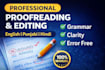 proofread and edit english punjabi and hindi content manually