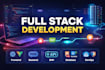 develop full stack web app with API, frontend, backend, and database