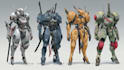 illustrate high quality futuristic mecha designs