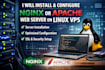 install and configure nginx or apache web server on linux vps