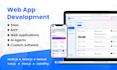 develop ai web application with ai agents, saas mvp as custom software developer