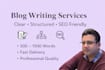 write clear, well structured and SEO friendly blog posts