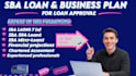 create an sba business plan to secure bank loans and funding