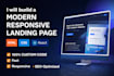 build a modern responsive landing page