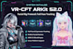 do furry vrchat avatar with face tracking, physbone toggles PC quest avatar