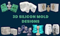 design custom silicone mold for resin casting, chocolate soap candle mold stl