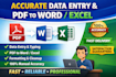 do accurate date entry, pdf to word or excel conversion