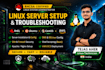 setup secure linux server and fix issues