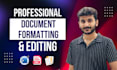 convert PDF to word, do professional document formatting