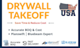 do drywall and framing takeoff for USA projects