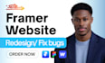 framer website framer website redesign framer to webflow website fix framer bug