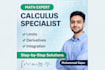 teach and explain calculus and math problems step by step
