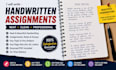write hand writing, assignment job, online and neatly